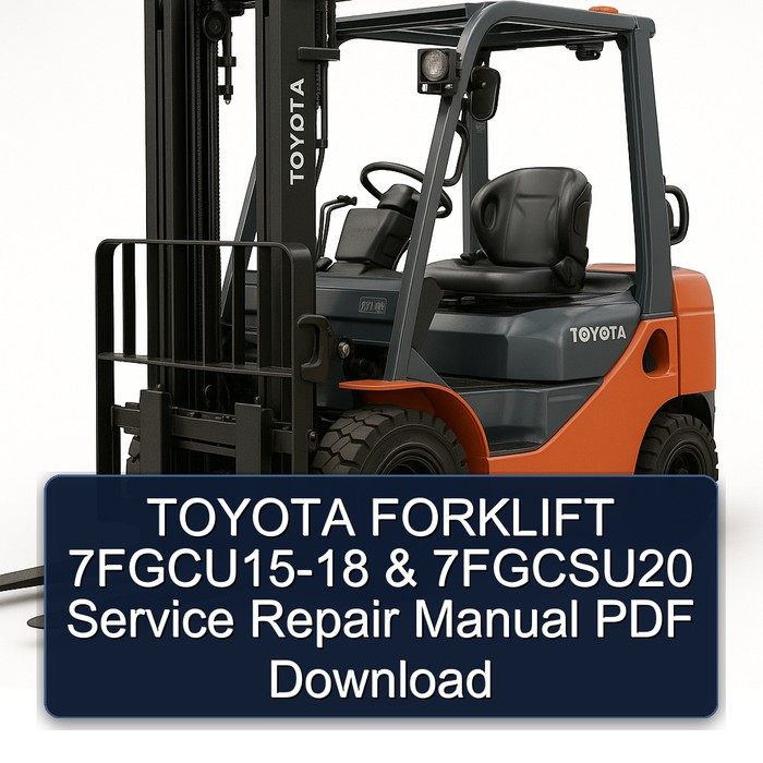 Toyota Gabelstapler 7FGCU15-18 & 7FGCSU20 Servicehandbuch PDF Download