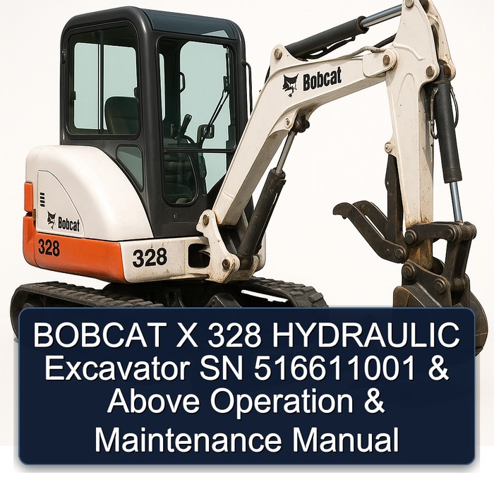 BOBCAT X 328 HYDRAULIC Excavator SN 516611001 & Above Operation & Maintenance Manual