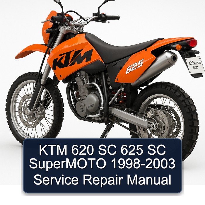 KTM 620 SC 625 SC SuperMOTO 1998-2003 Manual de servicio y reparación