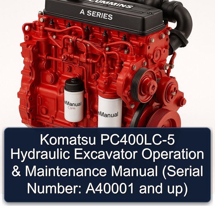 Manual de Operación y Mantenimiento - Excavadora Hidráulica Komatsu PC400LC-5 con Motor Cummins LTA-10C (Número de Serie: A40001 y superiores)
