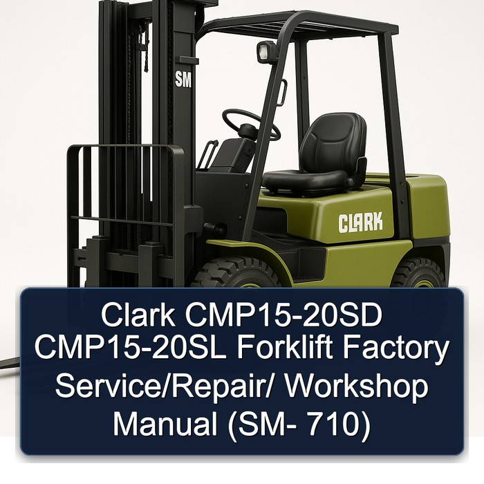 Manual de Servicio y Reparación para Montacargas Clark CMP15-20SD/SL