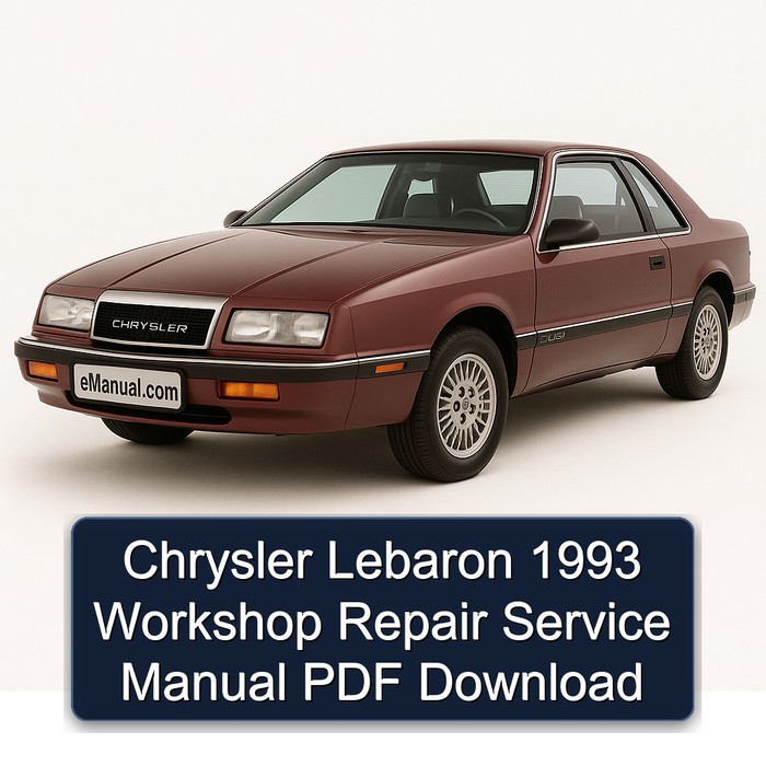 Chrysler Lebaron 1993 Workshop Repair Service Manual PDF Download