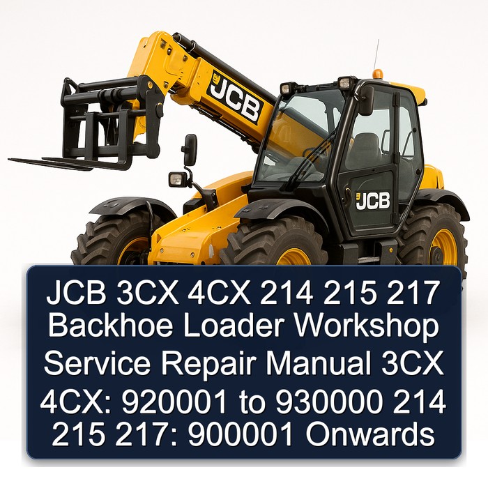 Manual de Reparación y Servicio para Cargadoras Retroexcavadoras JCB 3CX, 4CX, 214, 215, 217