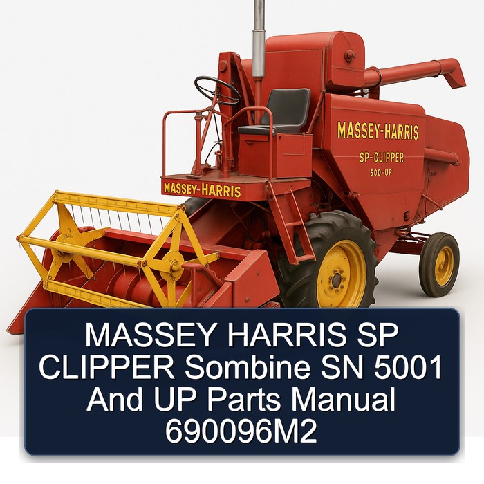 MASSEY HARRIS SP CLIPPER Sombine SN 5001 And UP Parts Manual 690096M2