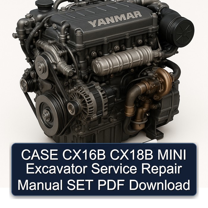 CASE CX16B CX18B MINI Excavator Service Repair Manual SET PDF Download