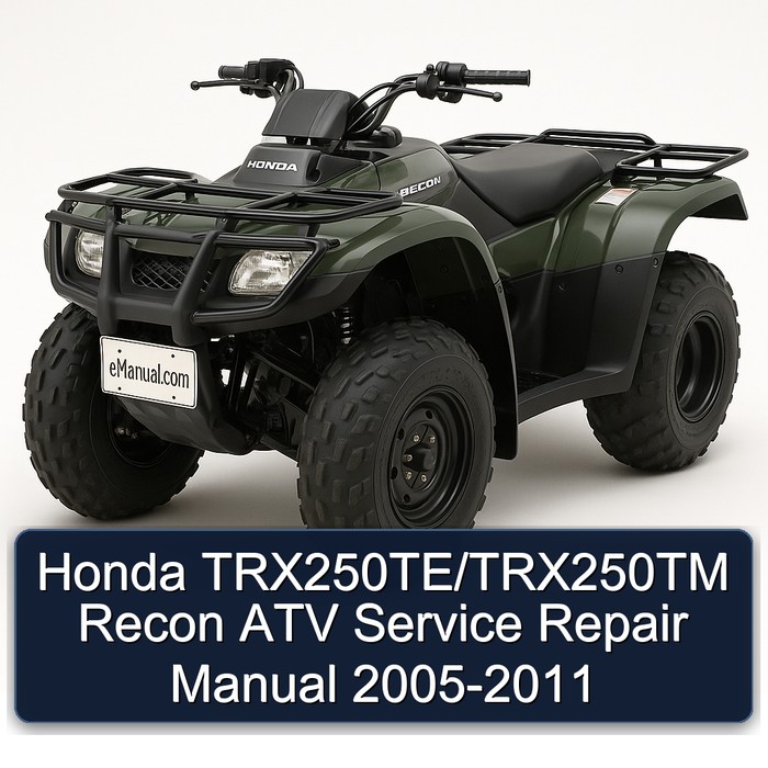 Honda TRX250TE/TRX250TM Recon ATV Manual de servicio y reparación 2005-2011