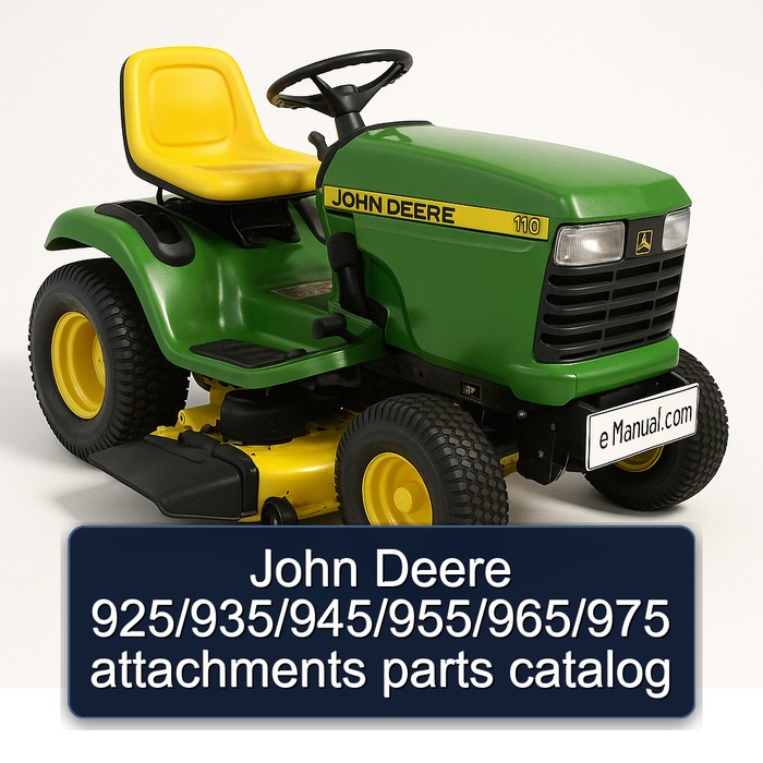 John Deere 925/935/945/955/965/975 attachments parts catalog