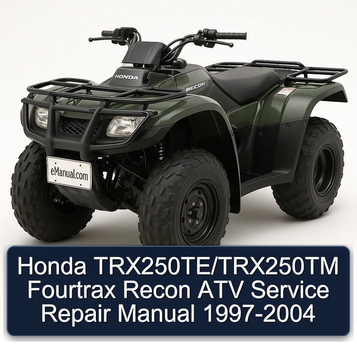 Honda TRX250TE/TRX250TM Fourtrax Recon ATV Manual de servicio y reparación 1997-2004