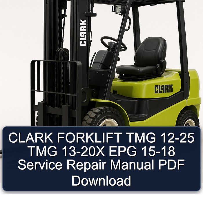 Manual de Servicio y Reparación CLARK TMG 12-25, TMG 13-20X, EPG 15-18 (PDF)