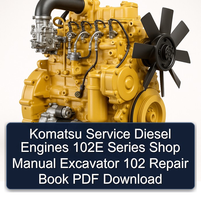 Komatsu Service Diesel Engines 102E Series Shop Manual Excavator 102 Repair Book PDF Download