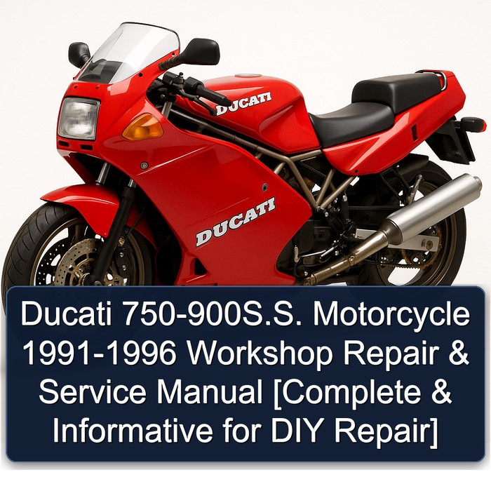 Ducati 750-900S.S. Motorcycle 1991-1996 Workshop Repair & Service Manual [Complete & Informative for DIY Repair]