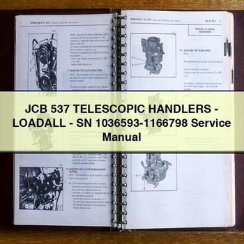 JCB 537 TELESCOPIC Handlers-LOADALL-SN 1036593-1166798 Service Repair Manual 