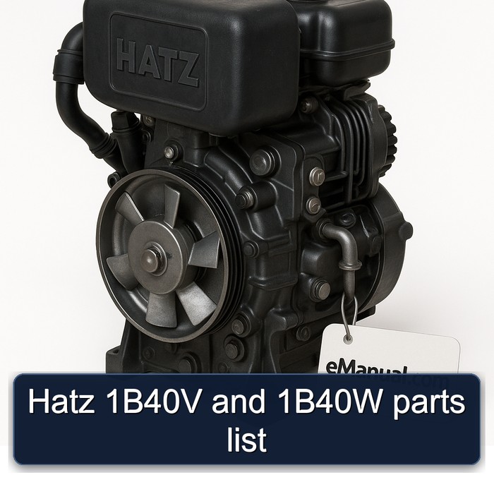 Ersatzteilliste für Hatz 1B40V und 1B40W