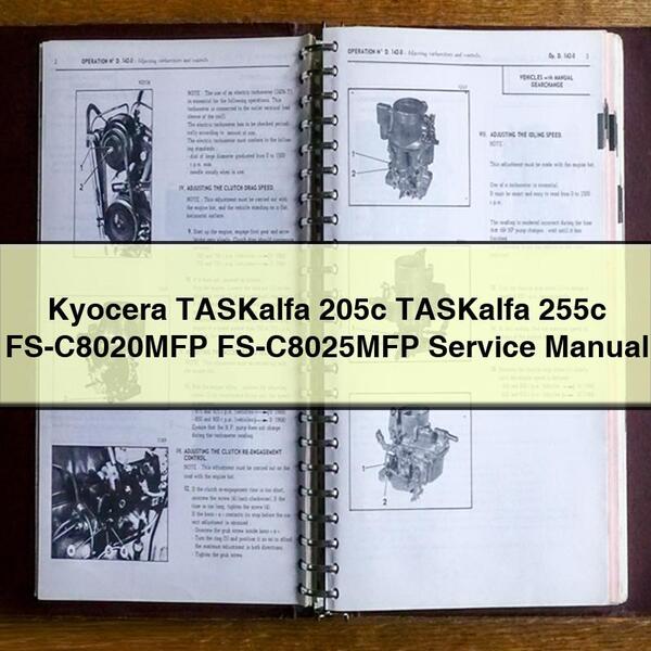Kyocera TASKalfa 205c TASKalfa 255c FS-C8020MFP FS-C8025MFP Service Repair Manual