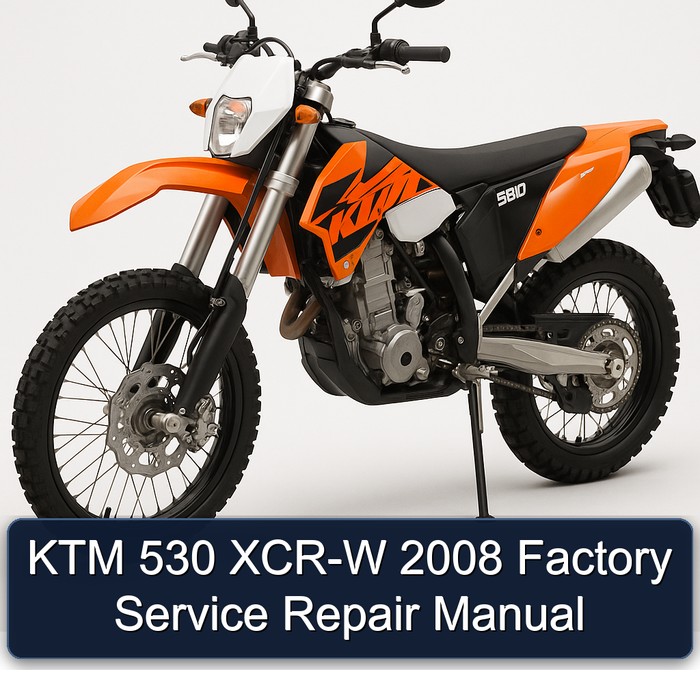 KTM 530 XCR-W 2008 Factory Manual de servicio y reparación