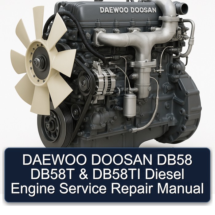 Manual de Servicio y Reparación del Motor Diesel Daewoo Doosan DB58, DB58T y DB58TI