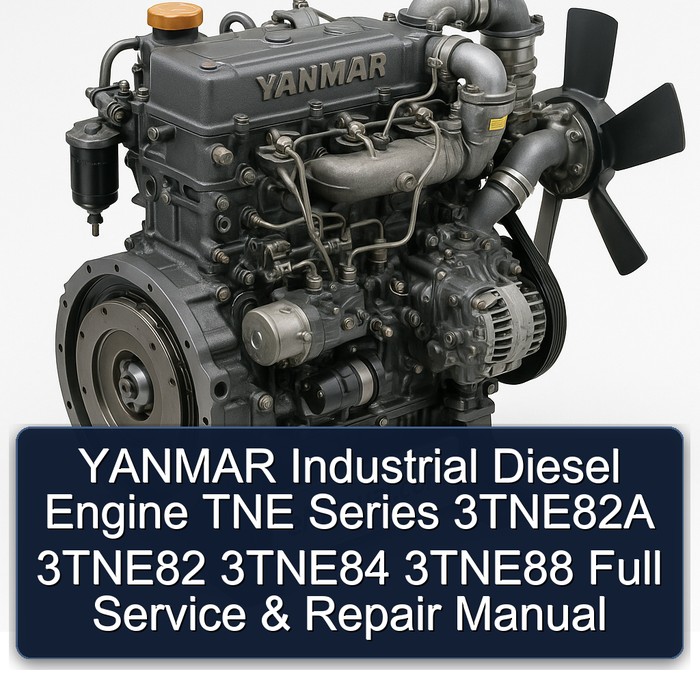 Manual de Servicio y Reparación Completo para Motores Diesel Industriales YANMAR Serie TNE 3TNE82A, 3TNE82, 3TNE84, 3TNE88