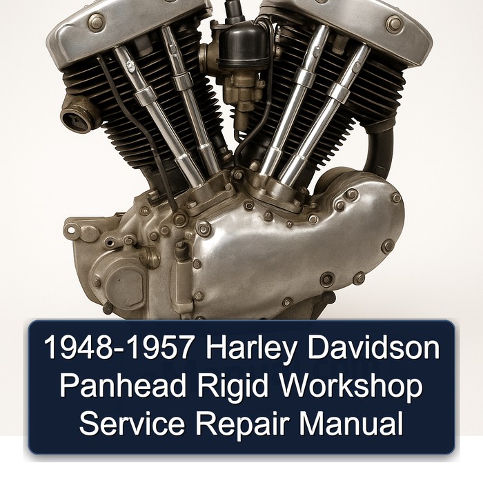 1948-1957 Harley Davidson Panhead Rigid Workshop Manual de servicio y reparación