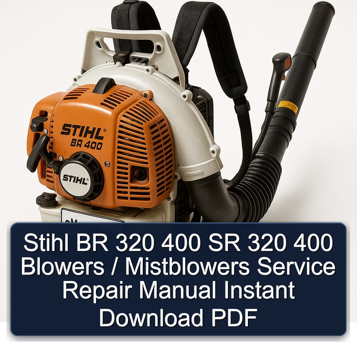 Stihl BR 320 400 SR 320 400 Blowers / Mistblowers Service Repair Manual Instant Download PDF