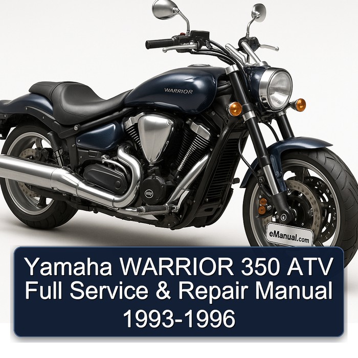 Yamaha WARRIOR 350 ATV Full Service & Repair Manual 1993-1996 