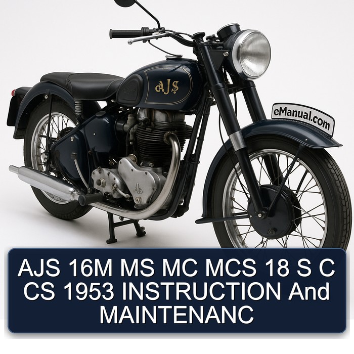 AJS 16M MS MC MCS 18 S C CS 1953 INSTRUCTION And MAINTENANC