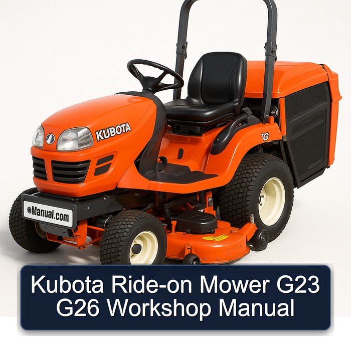 Kubota Ride-on Mower G23 G26 Workshop Manual