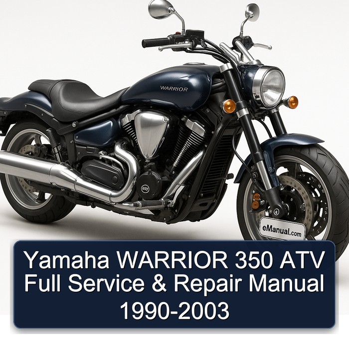 Yamaha WARRIOR 350 ATV Full Service & Repair Manual 1990-2003 