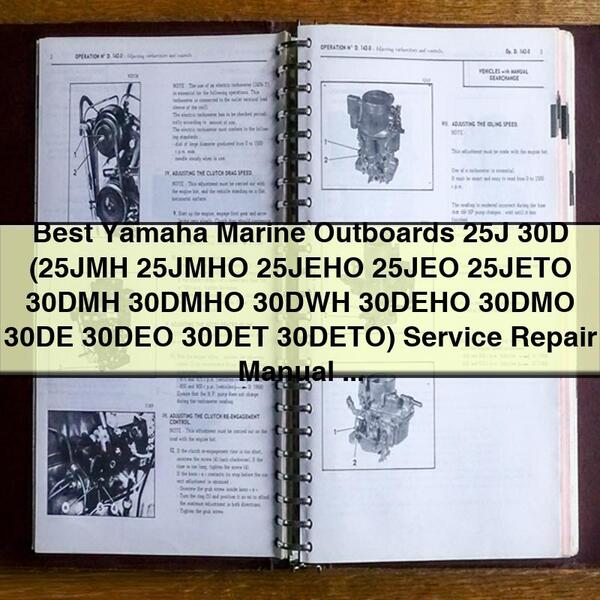 Yamaha Marine Outboards 25J & 30D Service Repair Manual