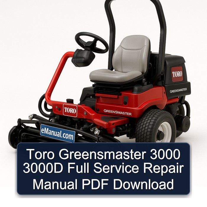 Toro Greensmaster 3000 3000D Full Service Repair Manual PDF Download