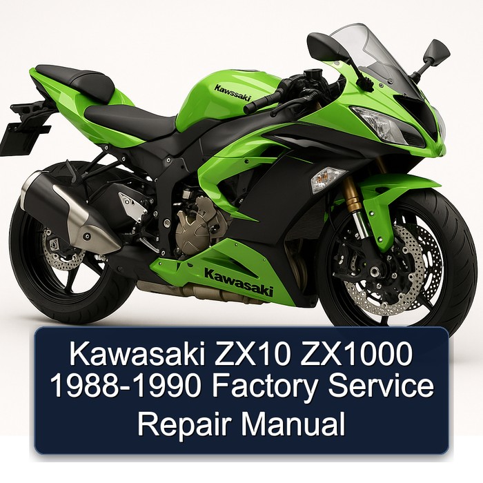 Kawasaki ZX10 ZX1000 1988-1990 Factory Manual de servicio y reparación