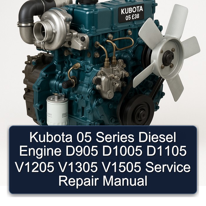 Kubota 05 Series Diesel Engine D905 D1005 D1105 V1205 V1305 V1505 Service Repair Manual