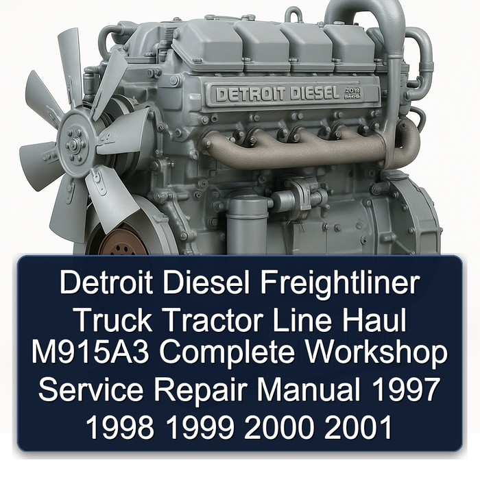 Detroit Diesel Freightliner Truck Tractor Line Haul M915A3 Complete Workshop Service Repair Manual 1997 1998 1999 2000 2001 