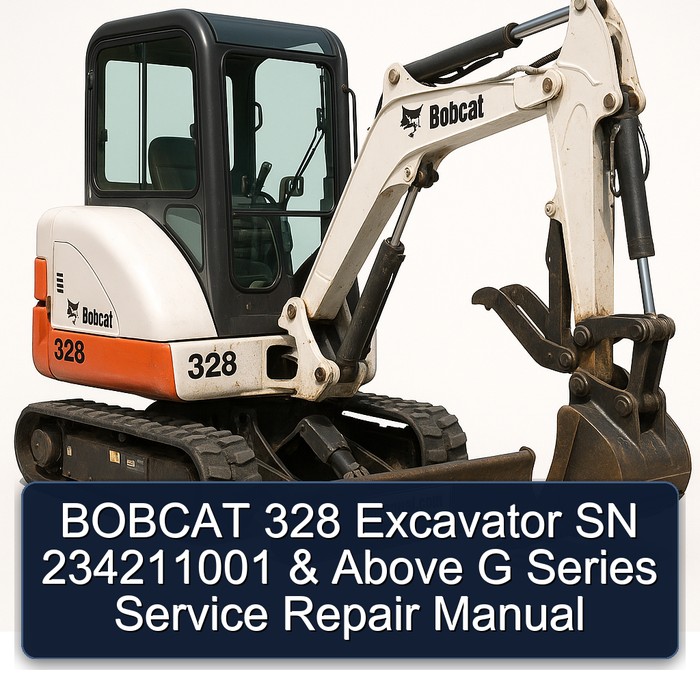 BOBCAT 328 Excavator SN 234211001 & Above G Series Service Repair Manual