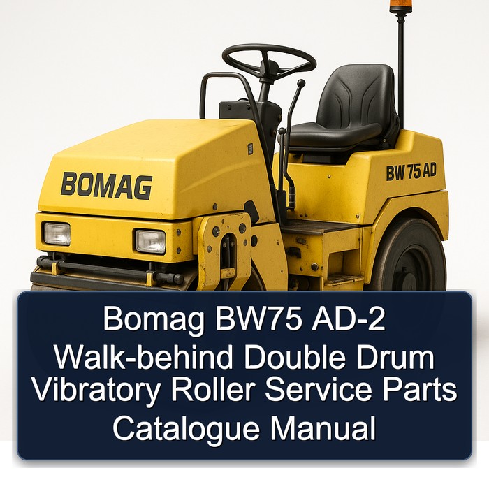 Bomag BW75 AD-2 Walk-behind double drum vibrat roller Service Parts Catalogue Manual Instant Download SN101480321065-101480321127 PDF