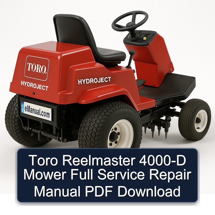 Toro Reelmaster 4000-D Mower Full Service Repair Manual PDF Download