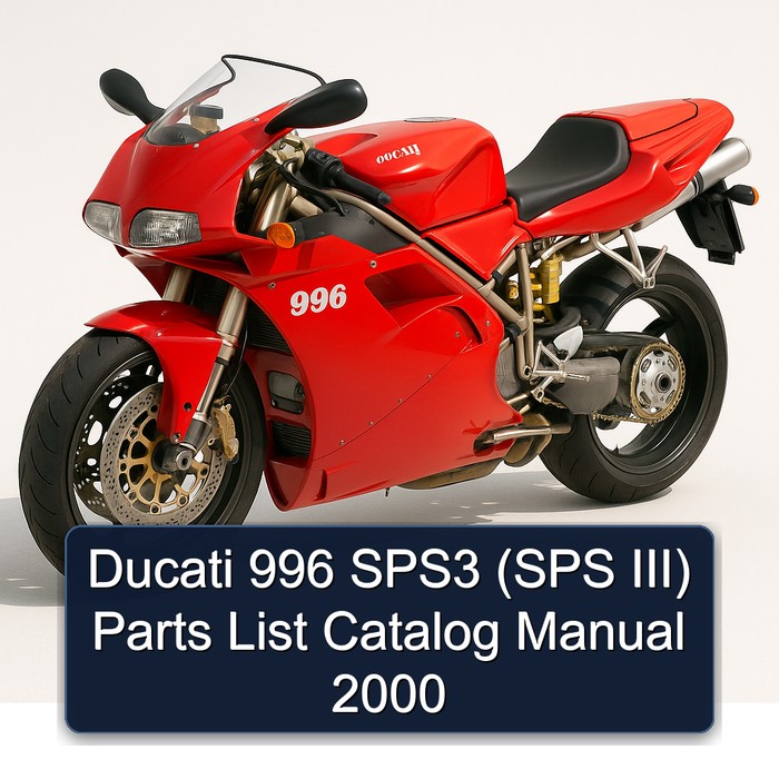 Ducati 996 SPS3 (SPS III) Parts List Catalog Manual 2000