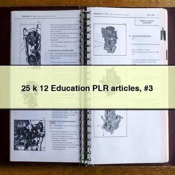 25 K 12 Education Plr Articles #3 PDF Download