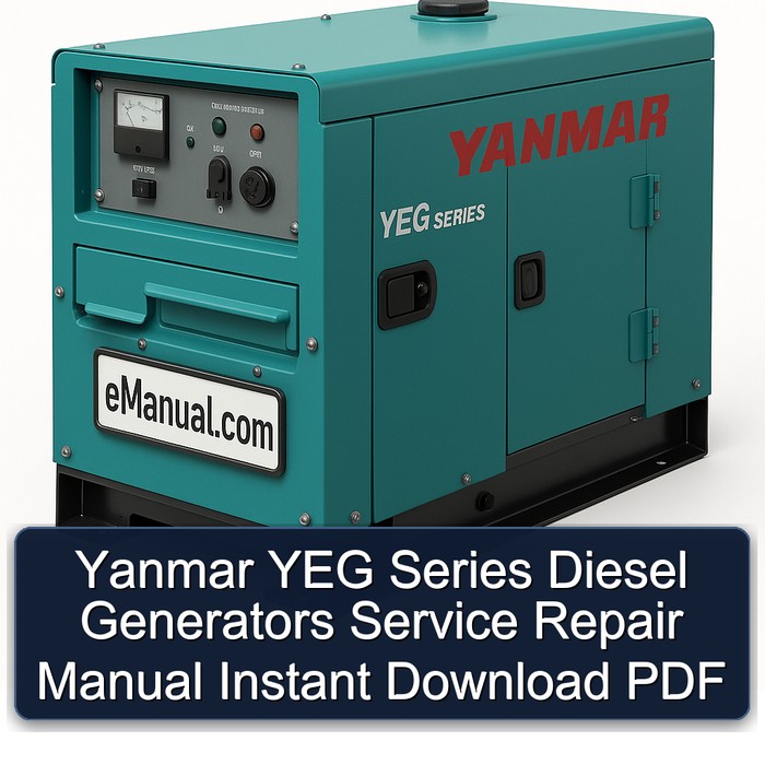 Yanmar YEG Series Diesel Generators Service Repair Manual Instant Download PDF