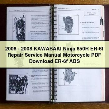 2008 Kawasaki Ninja 650R Er-6f Motorcycle Er-6f ABS Workshop Service Repair Manual PDF Download