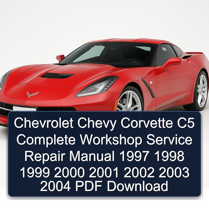 Chevrolet Chevy Corvette C5 Manual completo de servicio y reparación del taller 1997 1998 1999 2000 2001 2002 2003 2004 PDF Download