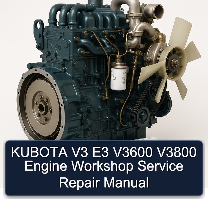 KUBOTA V3 E3 V3600 V3800 Engine Workshop Manual de servicio y reparación