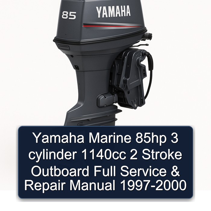 Yamaha Marine 85hp 3 cylinder 1140cc 2 Stroke Outboard Full Service & Repair Manual 1997-2000