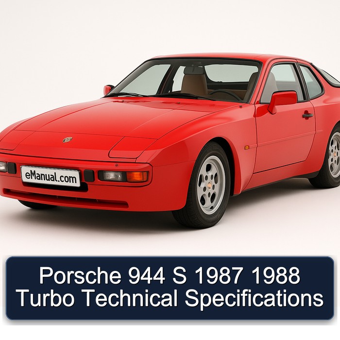 Porsche 944 S 1987 1988 Turbo Technical Specifications