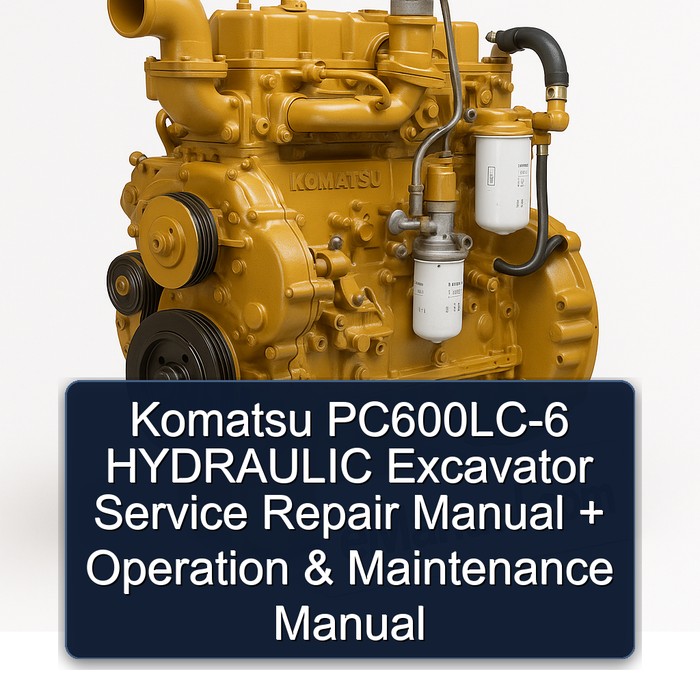 Manual de Servicio, Reparación y Operación y Mantenimiento para Excavadora Hidráulica Komatsu PC600LC-6