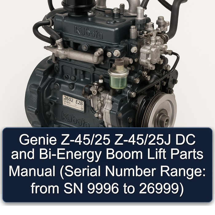 Genie Z-45/25 Z-45/25J DC and Bi-Energy Boom Lift Parts Manual (Serial Number Range: from SN 9996 to 26999)