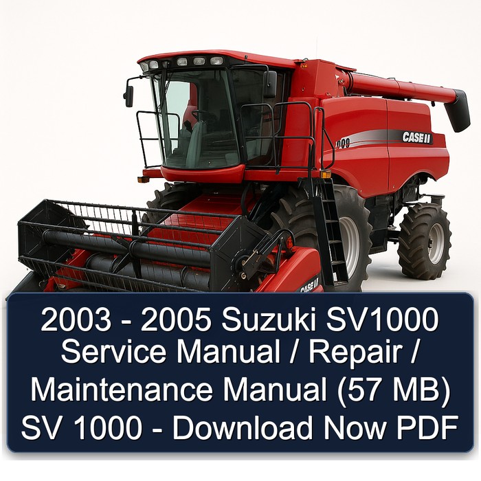 Manual de Servicio Suzuki SV1000 (2003-2005) - Descarga PDF