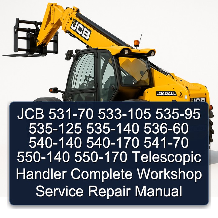 JCB 531-70 533-105 535-95 535-125 535-140 536-60 540-140 540-170 541-70 550-140 550-170 Telescopic Handler Complete Workshop Service Repair Manual