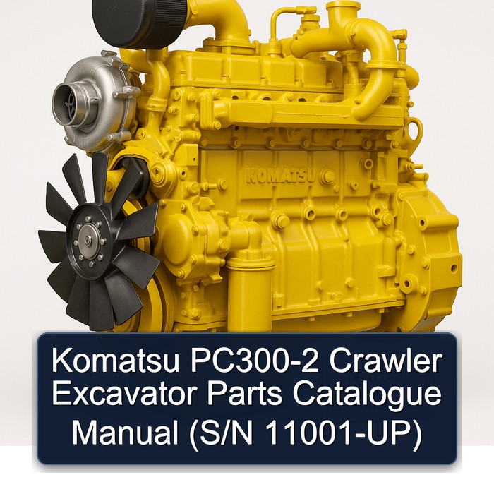Komatsu PC300-2 Crawler Excavator Parts Catalogue Manual (S/N 11001-UP)