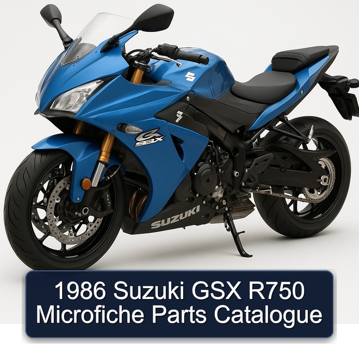 1986 Suzuki GSX R750 Microfiche Parts Catalogue