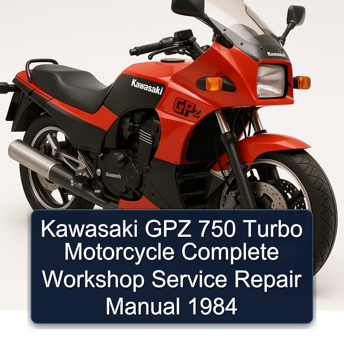 Kawasaki GPZ 750 Turbo Motorcycle Manual completo de servicio y reparación del taller 1984